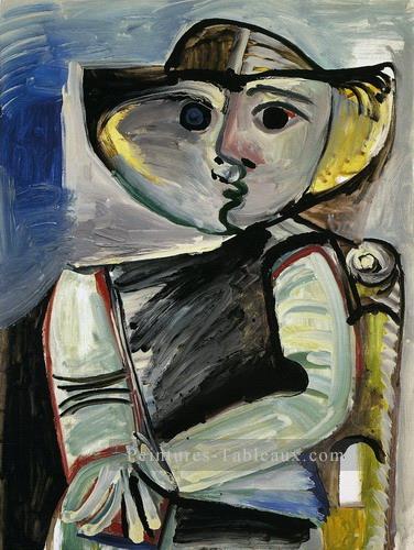 Personnage Femme assise 1971 cubiste Peintures à l'huile